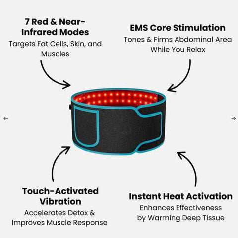 The VoltaBelt : Red Light Therapy Vibrating Massage Belt
