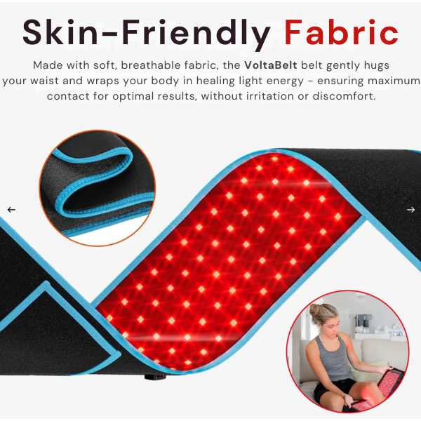 The VoltaBelt : Red Light Therapy Vibrating Massage Belt